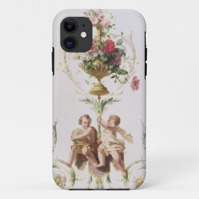 Coques Case-Mate iPhone Putti parmi des butins des fleurs et du feuille (Dos)
