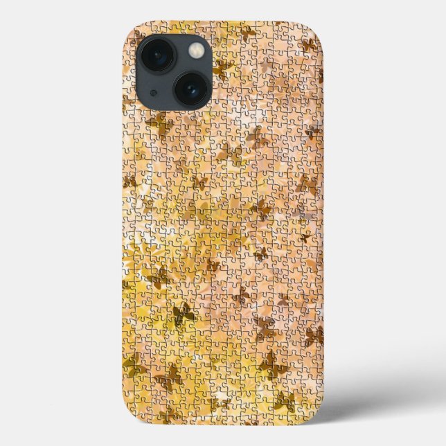 Coques Case-Mate iPhone Puzzle Papillons et Daisies-Browns par STaylor (Verso)