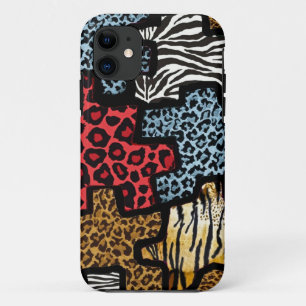 Coque iPhone 11 Puzzle Rockabilly Impression Animale RAB