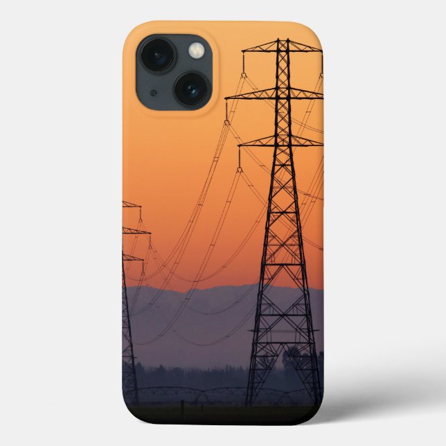 Coques Case-Mate iPhone Pylônes électriques au coucher du soleil (Verso)