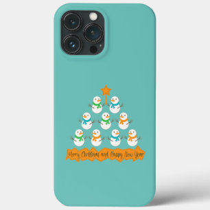 Case-Mate iPhone Case Pyramide des sapins de Noël faite de bonhommes de