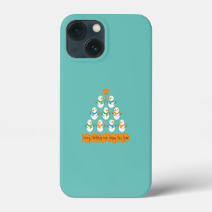 Case-Mate iPhone Case Pyramide des sapins de Noël faite de bonhommes de