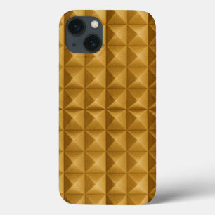 Case-Mate iPhone Case Pyramides, triangles texture dorée.