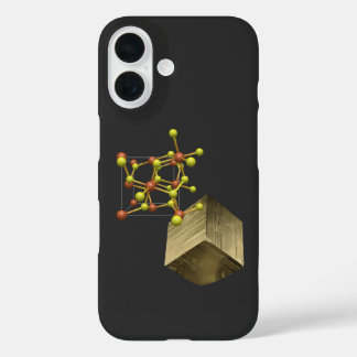 Coque Pour iPhone 16 Pyrite Structure minérale en cristal
