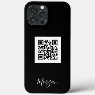 Case-Mate iPhone Case QR Code, Logo Art ou Photo, Blk Script Name, Black