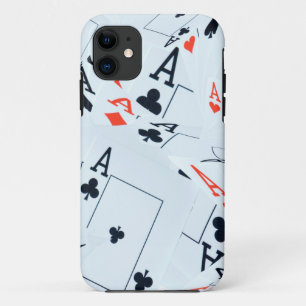 Coque iPhone 11 Quad Aces Poker Cartes Motif,