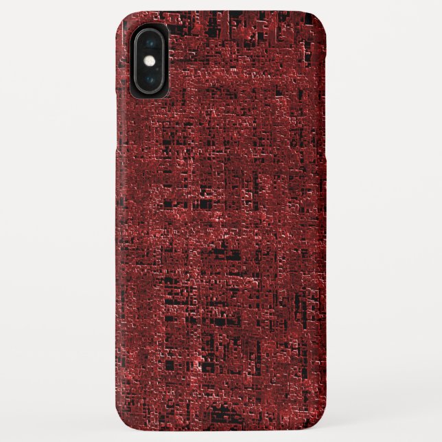 Coques Case-Mate iPhone Quadrados pequenos vermelho sobreposto encharcados (Dos)