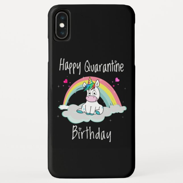 Coques Case-Mate iPhone Quarantine Anniversaire Unicorn arc-en-ciel (Dos)