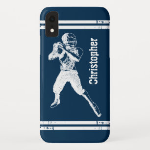 Case-Mate iPhone Case Quartier Bleu et blanc de Grunball Football