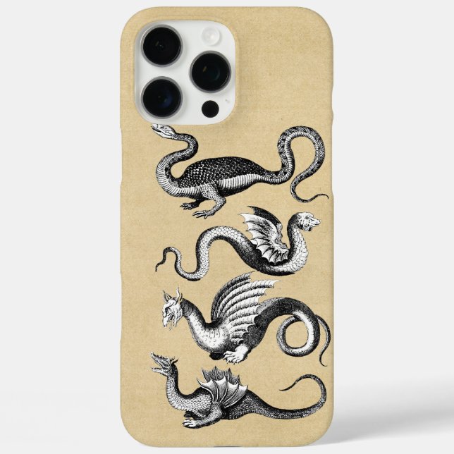 Coques Case-Mate iPhone Quatre Dragons Sepia (Verso)
