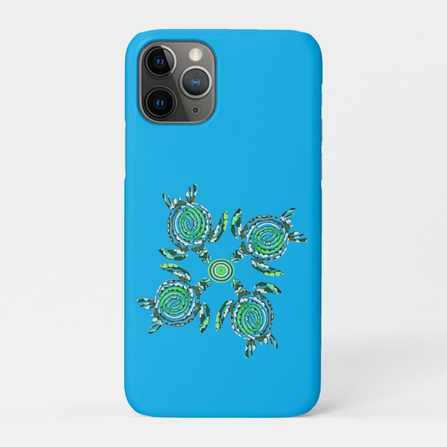 Coques Case-Mate iPhone Quatre Tortues Vertes Dot Art, (Dos)