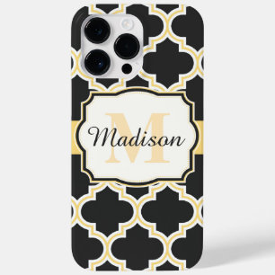 Coque Case-Mate iPhone Quatrefol noir et or marocain