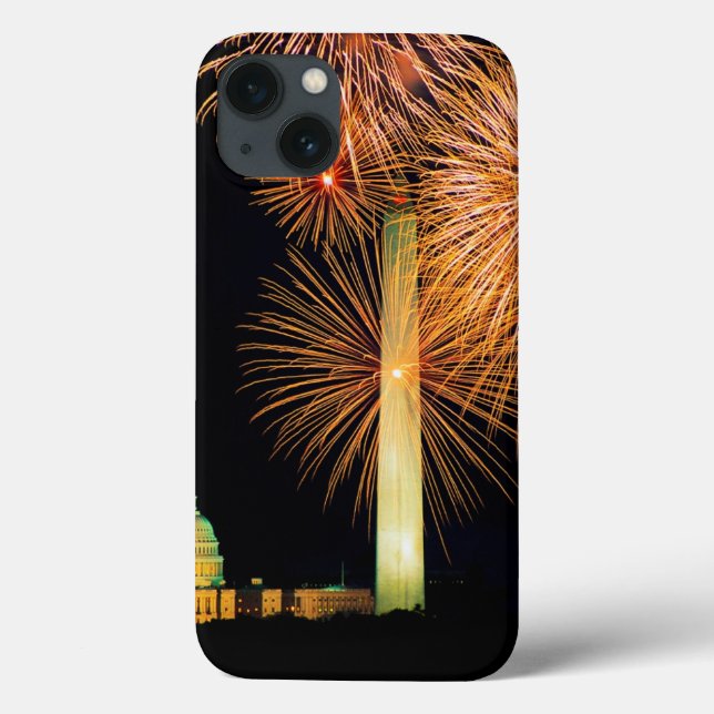 Coques Case-Mate iPhone Quatrième de juillet, affichage de feu d'artifice, (Verso)