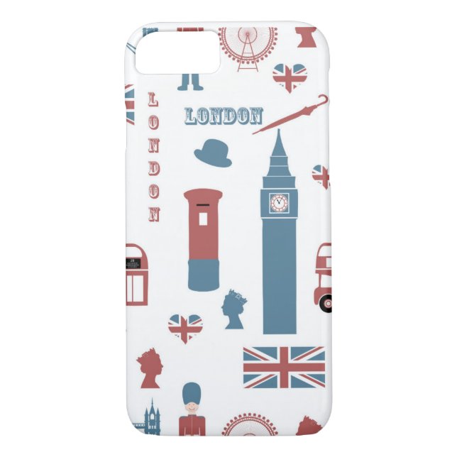Coques Case-Mate iPhone Queen Elizabeth Et London Icons Design (Dos)