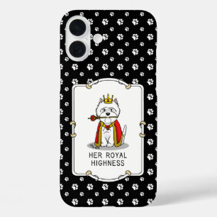 Coque Pour iPhone 16 Plus Queen Westie Dog West Highland White Terrier