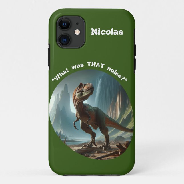 Coques Case-Mate iPhone "Quel était CE Bruit?" Dino Personnalisable   (Dos)