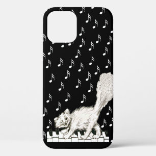 Case-Mate iPhone Case Queue de Fluffy Chat Blanc Souriant sur Clés de Pi