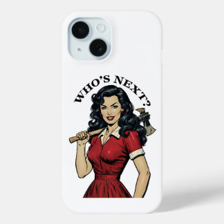Coque Case-Mate iPhone "Qui est le prochain ?" iPhone 15 de la femme au f