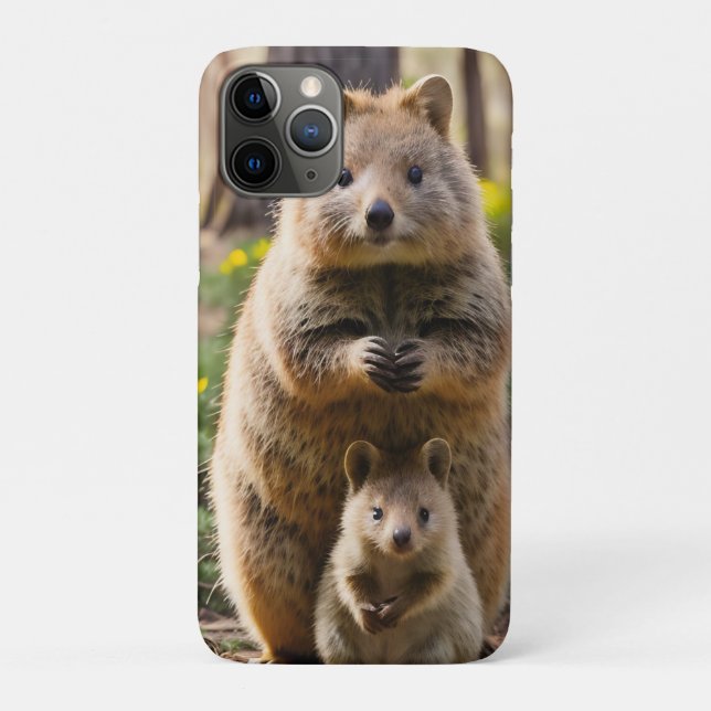 Coques Case-Mate iPhone Quokka mère et bébé,  (Dos)