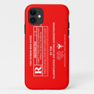 Coque Case-Mate iPhone R-Sign : Femme - Blanc sur rouge