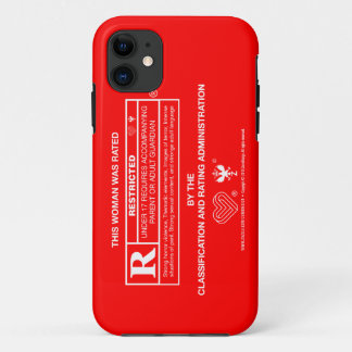 Coque Case-Mate iPhone R-Sign : Femme - Blanc sur rouge