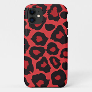 Coque Case-Mate Pour iPhone RAB Rockabilly Imprimé Léopard Rouge Noir
