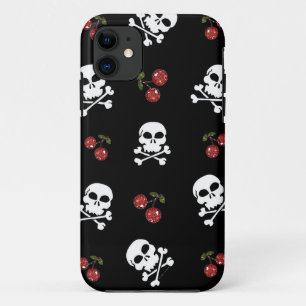 Coque Case-Mate Pour iPhone RAB Rockabilly Skuls et Cerises sur Noir
