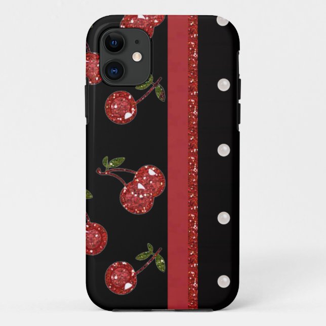 Coques Case-Mate iPhone RAB Rockabilly Très Cerises Noires (Dos)