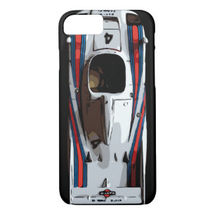 Coques Pour iPhone RACE CAR - rouge, blanc, bleu