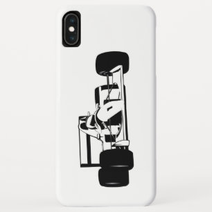Case-Mate iPhone Case Race Car Silhouette noir et blanc