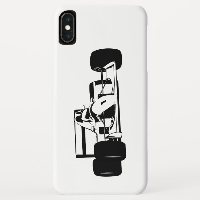 Coques Case-Mate iPhone Race Car Silhouette noir et blanc (Dos)