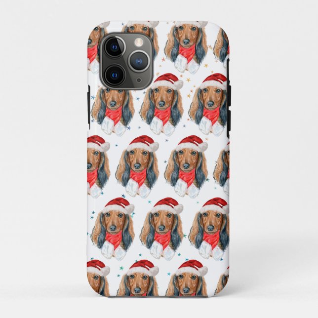 Coques Case-Mate iPhone Race de chien Dachshund Noël (Dos)