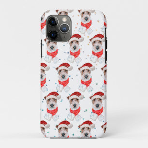 Case-Mate iPhone Case Race de chien Wire Fox Terrier Étoiles de Noël