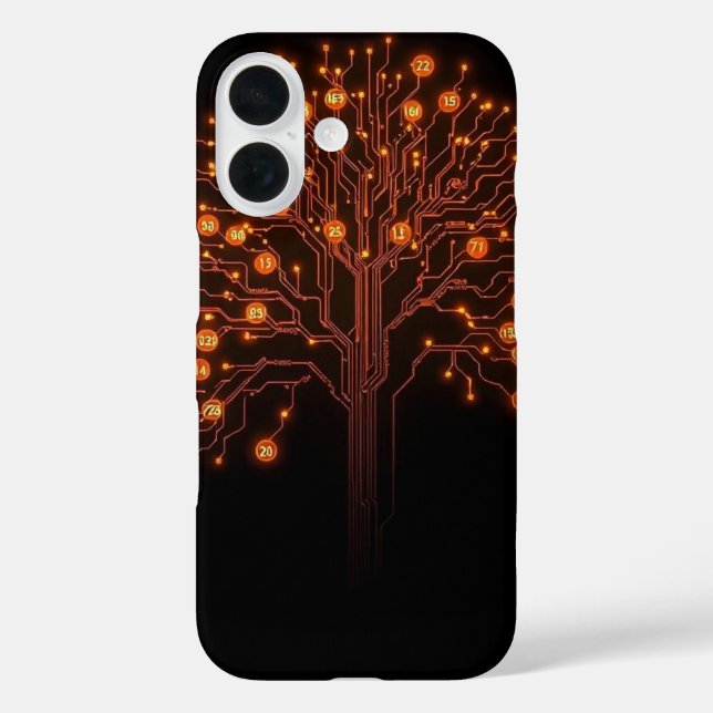 Coques Case-Mate iPhone Racines numériques : L'Arbre Lumineux De Circuitri (Verso)