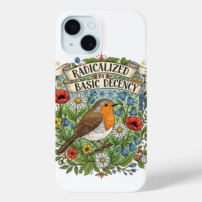 Coques Case-Mate iPhone Radicalized by Basic Decency Aesthetic Art Bird (Verso)
