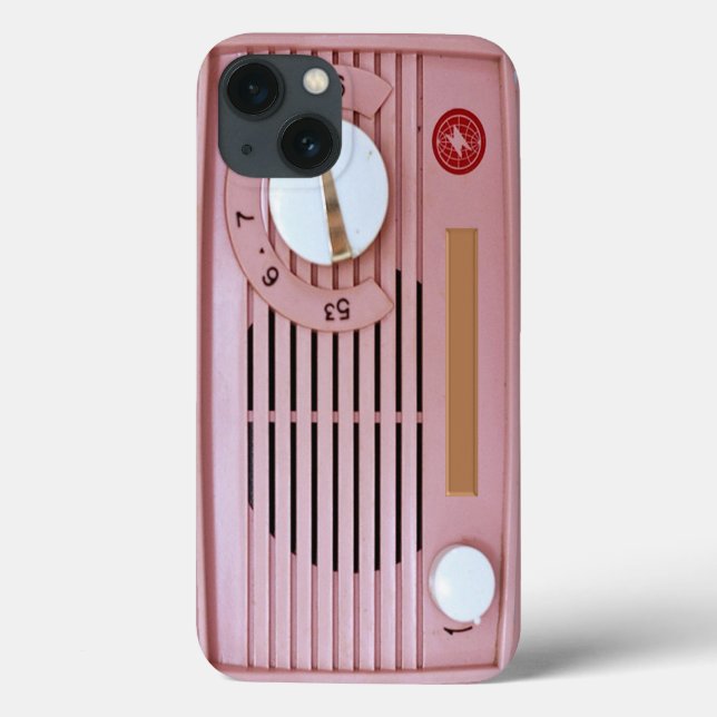 Coques Case-Mate iPhone Radio Vintage rose (Verso)