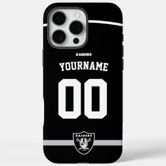 Coque iPhone 16 Pro Max Raiders personnalisés Jersey Football américain
