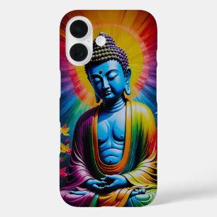 Coque Pour iPhone 16 Raies sacrées de bouddha de la paix