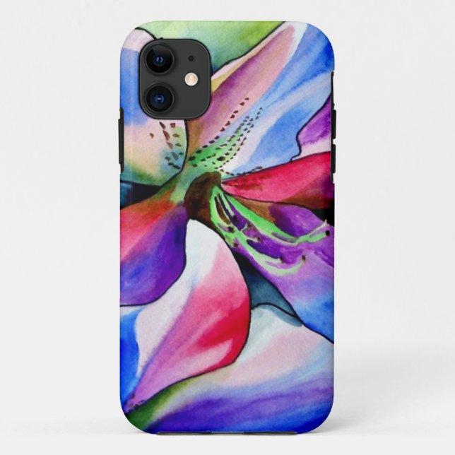 Coques Case-Mate iPhone Rainbow Azalea fleur aquarelle originale (Dos)