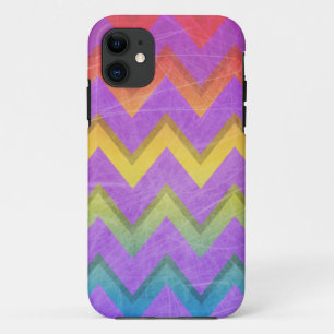 Coque iPhone 11 Rainbow Chevron par Shirley Taylor