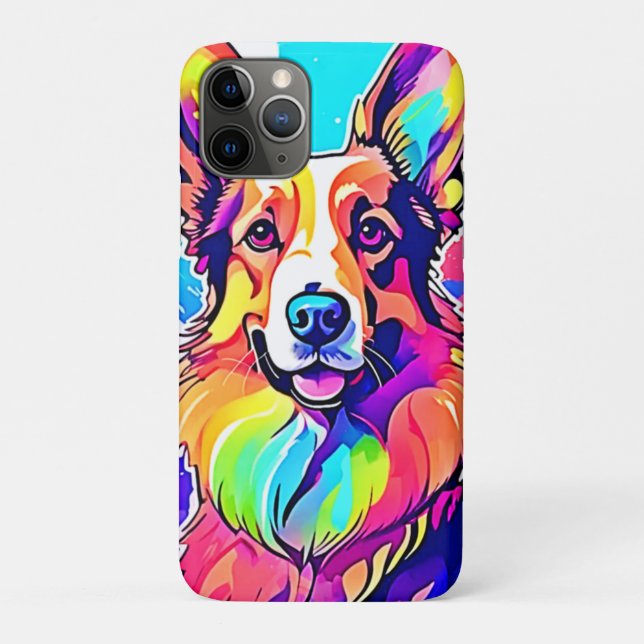 Coques Case-Mate iPhone Rainbow Corgi : Pop Art Puppy Joy (Dos)