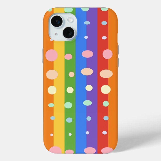COQUES Case-Mate iPhone RAINBOW DOT STRIPES (Verso)