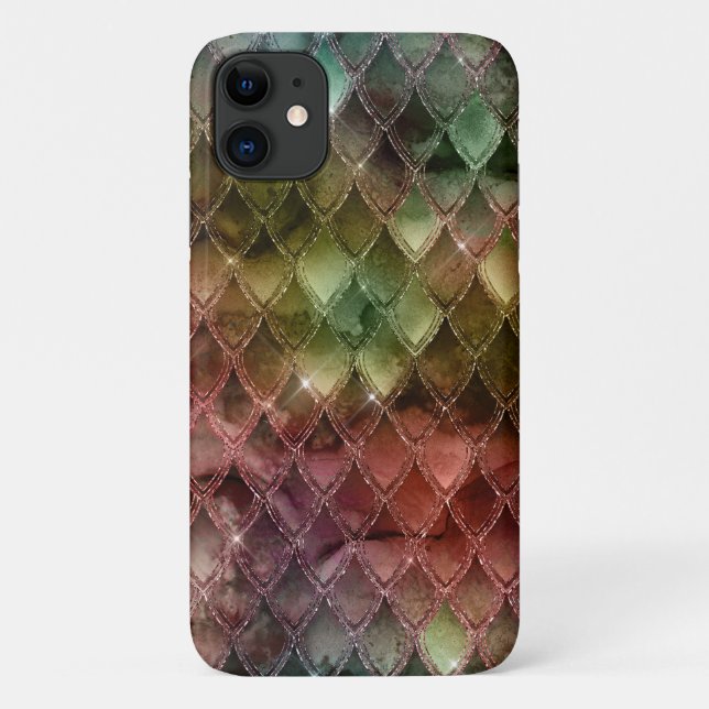 Coques Case-Mate iPhone Rainbow Dragon Scales Texture (Dos)