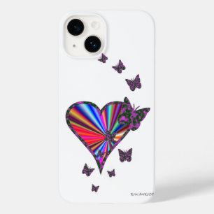 Coque Case-Mate iPhone Rainbow heart and Butterfly