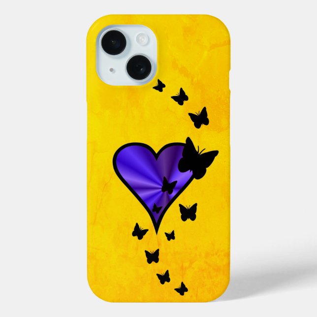 Coques Case-Mate iPhone Rainbow heart and Butterfly (Verso)