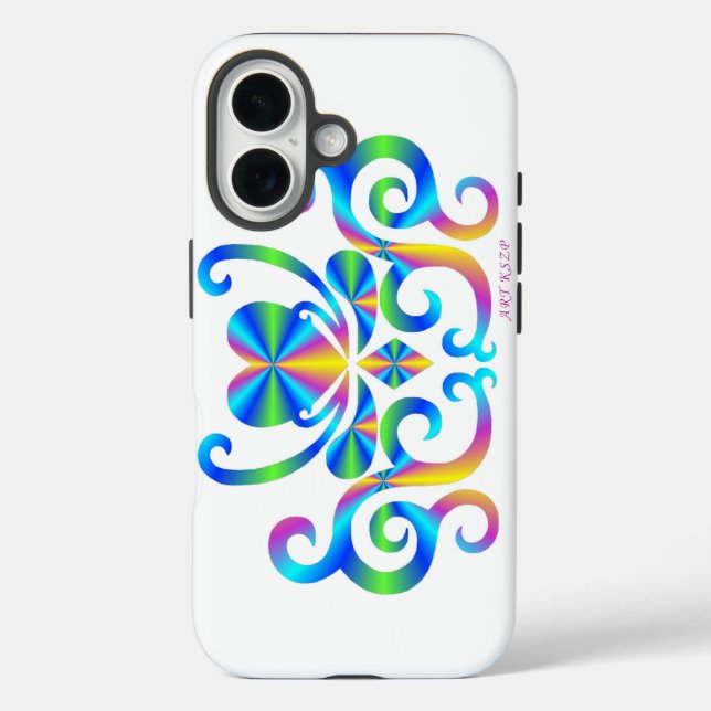 Coques Case-Mate iPhone Rainbow Heart et Lily (Verso)