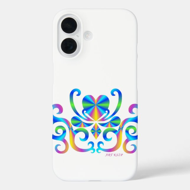 Coques Case-Mate iPhone Rainbow Heart et Lily (Verso)
