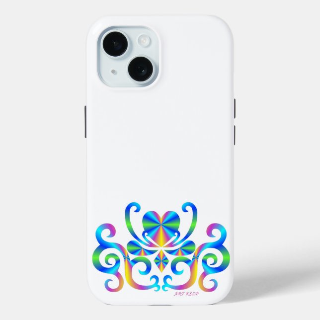 Coques Case-Mate iPhone Rainbow Heart et Lily (Verso)