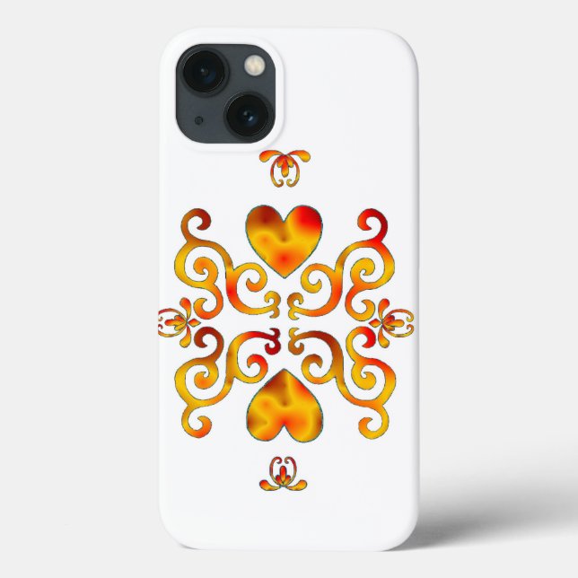 Coques Case-Mate iPhone Rainbow Heart et Lily (Verso)