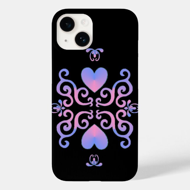 Coques Case-Mate iPhone Rainbow Heart et Lily (Verso)
